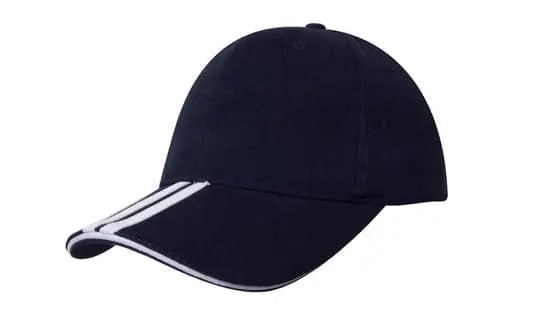 Headwear Bhc 2 Stripe Peak & Sandwich Cap X12 - 4074 Metro Workwear.